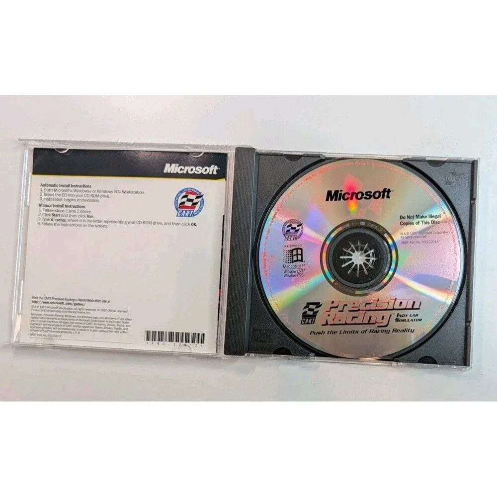 Microsoft Flight Simulator Win95 & CART Precision Racing PC CD Lot w/Keys